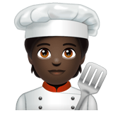 Cook: Dark Skin Tone on WhatsApp