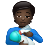 Person Feeding Baby: Dark Skin Tone on WhatsApp