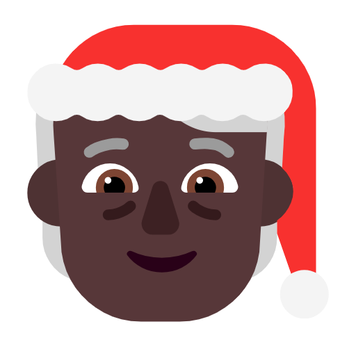 Mx Claus: Dark Skin Tone on Microsoft Fluent