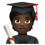 Student: Dark Skin Tone on WhatsApp
