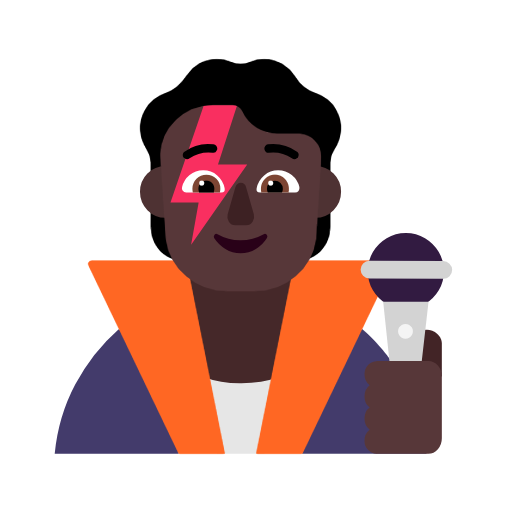 Singer: Dark Skin Tone on Microsoft Fluent