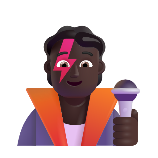 Singer: Dark Skin Tone on Microsoft 3D
