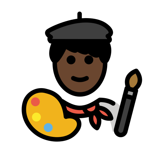 Artist: Dark Skin Tone on OpenMoji