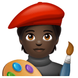 Artist: Dark Skin Tone on WhatsApp