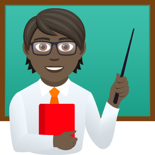 Teacher: Dark Skin Tone on JoyPixels