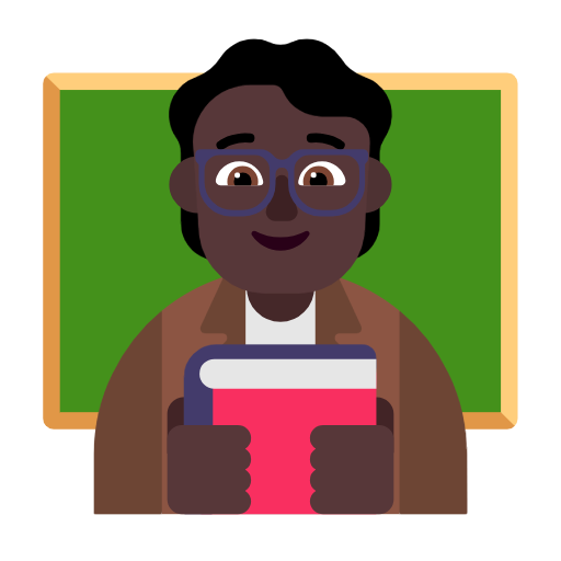 Teacher: Dark Skin Tone on Microsoft Fluent