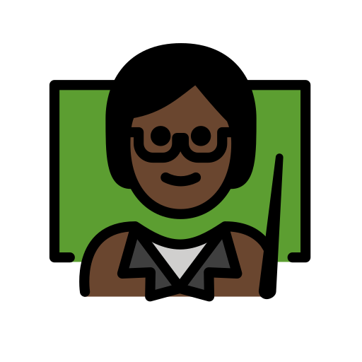 Teacher: Dark Skin Tone on OpenMoji
