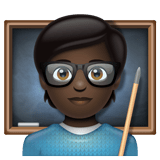 Teacher: Dark Skin Tone on WhatsApp