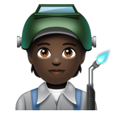 Factory Worker: Dark Skin Tone on WhatsApp