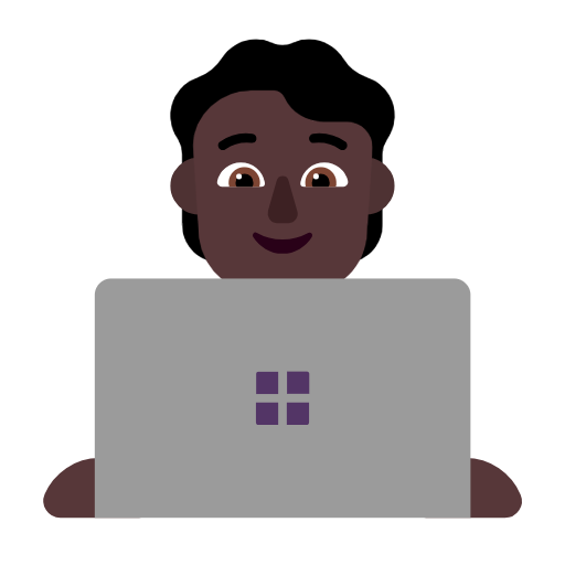 Technologist: Dark Skin Tone on Microsoft Fluent