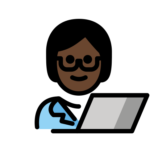 Technologist: Dark Skin Tone on OpenMoji
