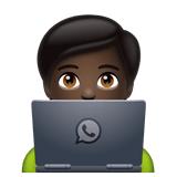 Technologist: Dark Skin Tone on WhatsApp