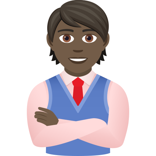 Office Worker: Dark Skin Tone on JoyPixels
