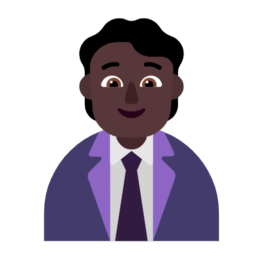 Office Worker: Dark Skin Tone on Microsoft Fluent