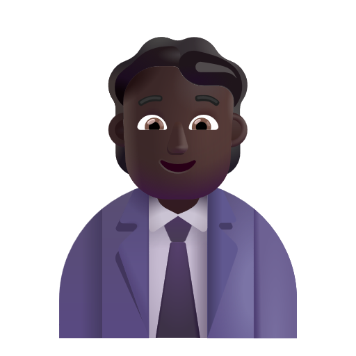 Office Worker: Dark Skin Tone on Microsoft 3D