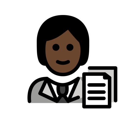 Office Worker: Dark Skin Tone on OpenMoji