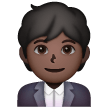 Office Worker: Dark Skin Tone on Samsung
