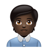Office Worker: Dark Skin Tone on WhatsApp