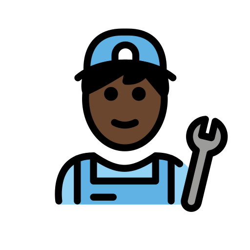 Mechanic: Dark Skin Tone on OpenMoji