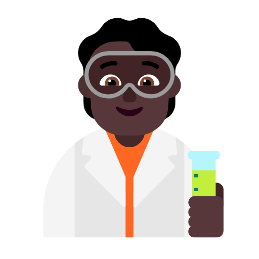 Scientist: Dark Skin Tone on Microsoft Fluent