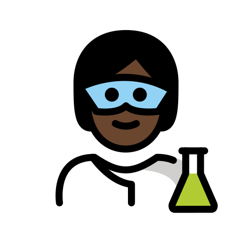 Scientist: Dark Skin Tone on OpenMoji