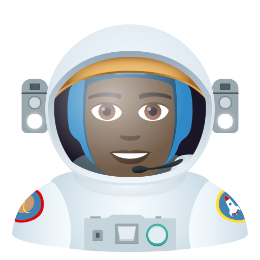 Astronaut: Dark Skin Tone on JoyPixels