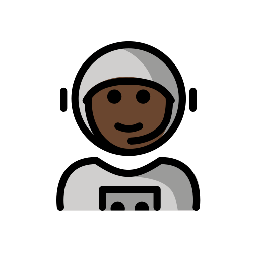 Astronaut: Dark Skin Tone on OpenMoji