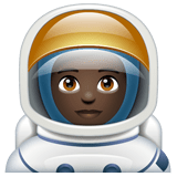 Astronaut: Dark Skin Tone on WhatsApp