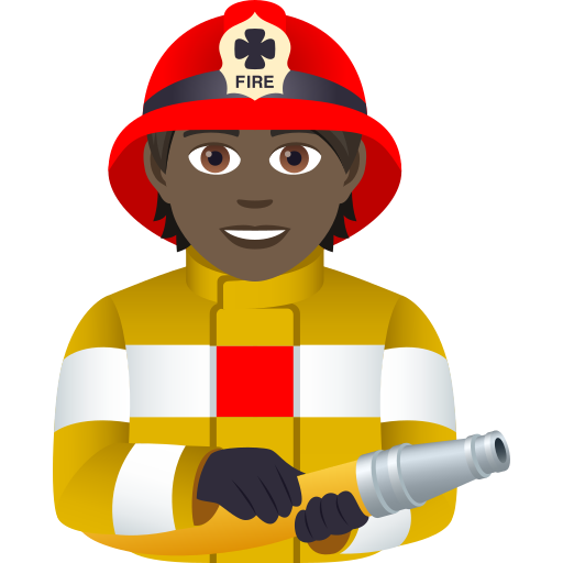 Firefighter: Dark Skin Tone on JoyPixels