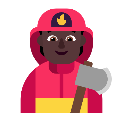 Firefighter: Dark Skin Tone on Microsoft Fluent