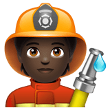 Firefighter: Dark Skin Tone on WhatsApp