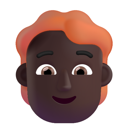 Person: Red Hair: Dark Skin Tone on Microsoft 3D
