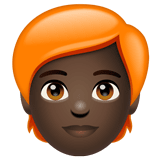 Person: Red Hair: Dark Skin Tone on WhatsApp