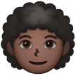 Person: Curly Hair: Dark Skin Tone on Samsung