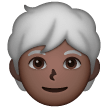 Person: White Hair: Dark Skin Tone on Samsung