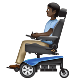 Person In Motorized Wheelchair: Dark Skin Tone on WhatsApp