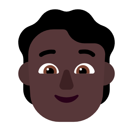 Adult: Dark Skin Tone on Microsoft Fluent