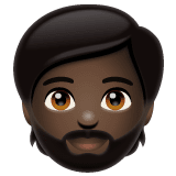 Adult: Dark Skin Tone on WhatsApp