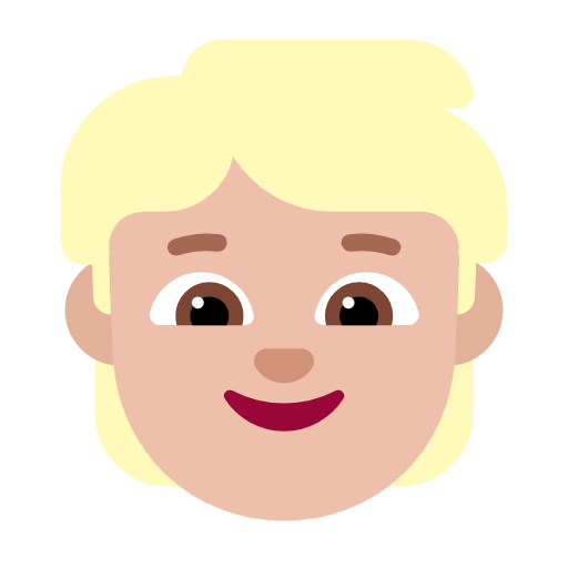 Child: Medium-Light Skin Tone on Microsoft Fluent