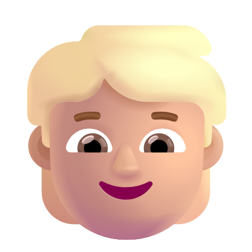 Child: Medium-Light Skin Tone on Microsoft 3D