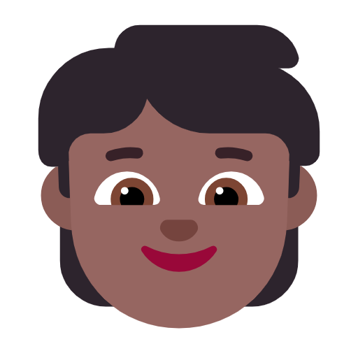 Child: Medium-Dark Skin Tone on Microsoft Fluent