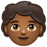 Child: Medium-Dark Skin Tone on WhatsApp