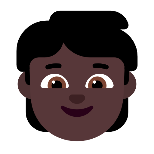 Child: Dark Skin Tone on Microsoft Fluent