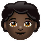 Child: Dark Skin Tone on WhatsApp