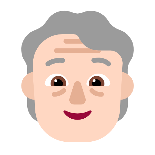 Older Adult: Light Skin Tone on Microsoft Fluent