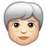 Older Adult: Light Skin Tone on WhatsApp