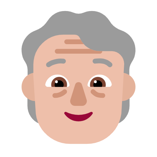 Older Adult: Medium-Light Skin Tone on Microsoft Fluent