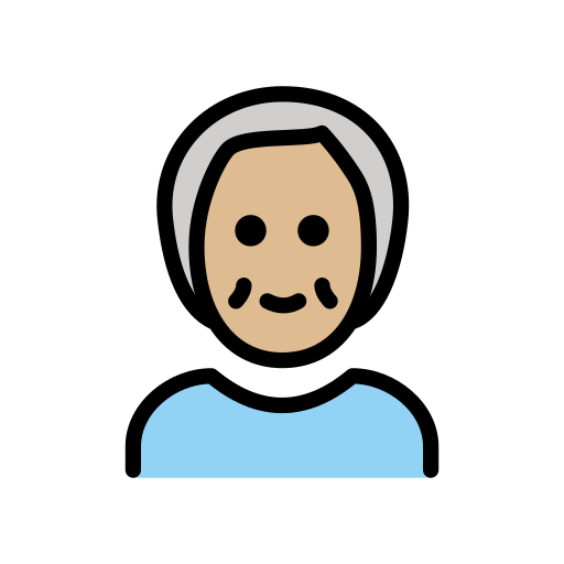 Older Adult: Medium-Light Skin Tone on OpenMoji