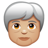 Older Adult: Medium-Light Skin Tone on WhatsApp