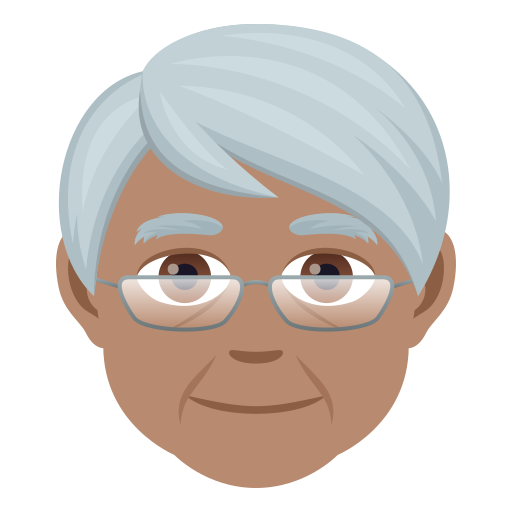 Older Adult: Medium Skin Tone on JoyPixels